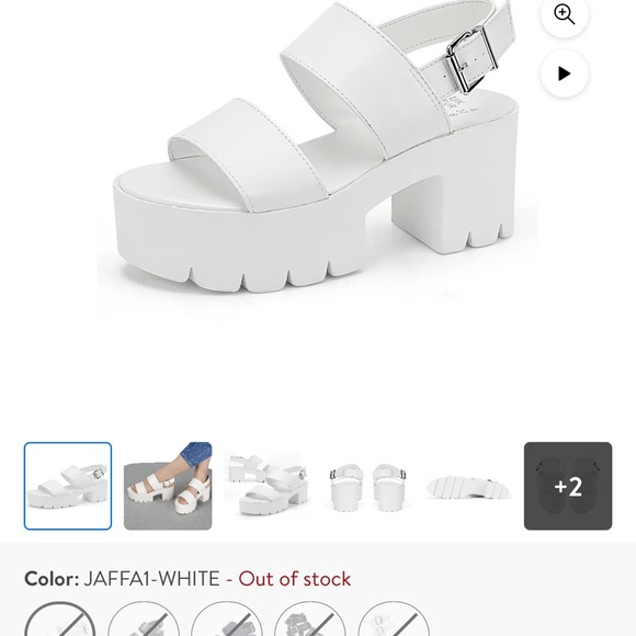 READYSALTED Women's Cleated Platform Sandals in Open Toe Strap Block Heel SIZE 8 - Picture 2 of 2